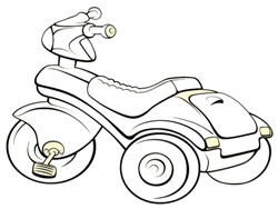 Раскраски-Разное-Велосипед-мотоцикл