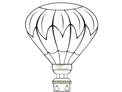 Раскраски-Разное-Дирижабль (Воздушный шар)